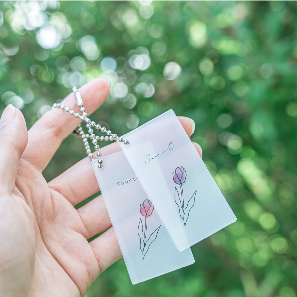 「1個から購入可能」チューリップ席札 ネームタグ 花 ガーデンウェディング ナチュラルウェディング