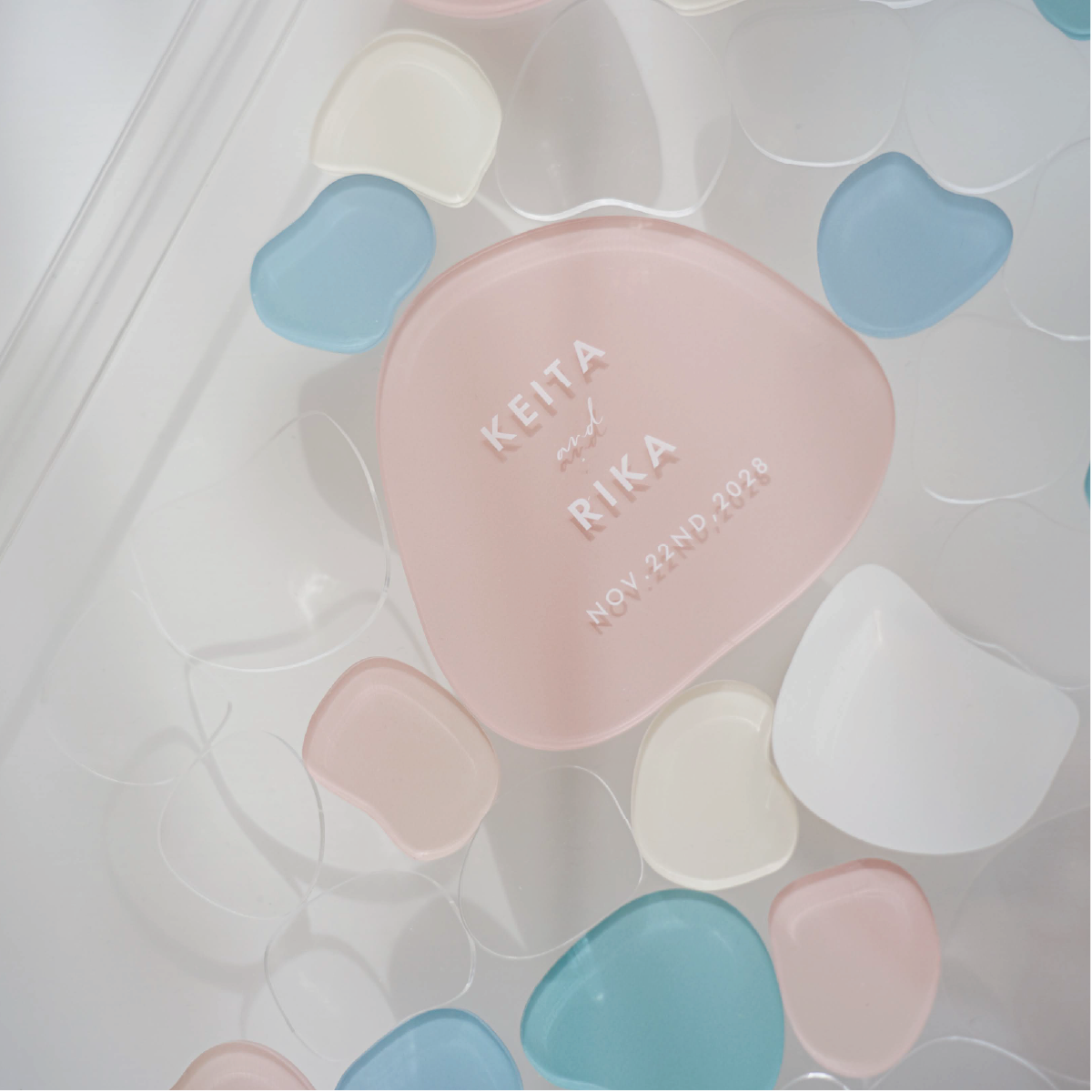 くすみカラー ピースドロップス — ゲスト参加型ウェディングボード・結婚証明書