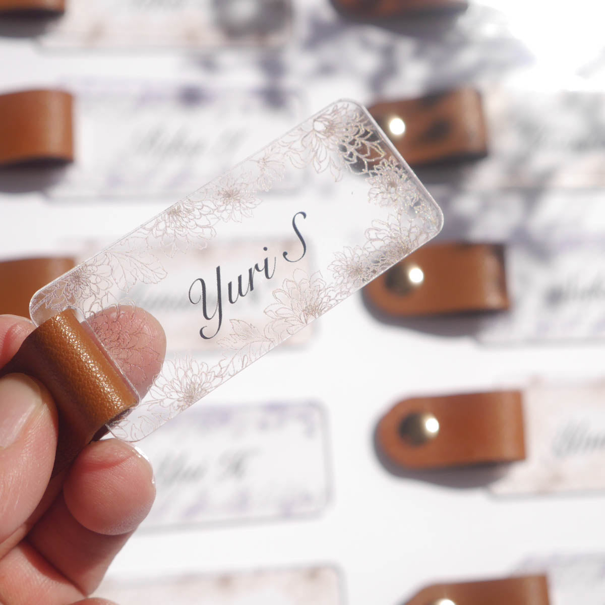 「1個から購入可能」Botanical original アクリル席札|長方形・エスコートカード・ネームタグ