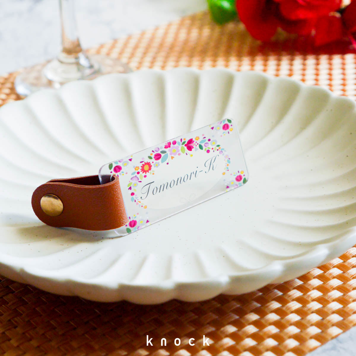 「1個から購入可能」 Vibrant Garden アクリル席札|長方形・エスコートカード・ネームタグ