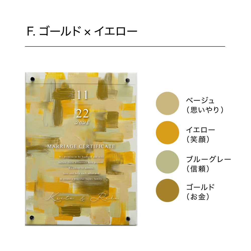 ゲスト参加型 ウェディングキャンバス 結婚証明書 名入れ ペイントキャンバス 軽量 割れない / LINSL 日本製 【 ブライダル ウェディング 結婚証明書 ノンフレーム 壁掛け 立てかけ ゲスト参加型 インテリア モダン アクリル リンスル×ノック 】