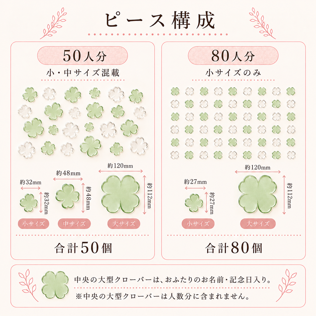 クローバーピースドロップス — ゲスト参加型ウェディングボード・結婚証明書・ウェディングドロップボックス