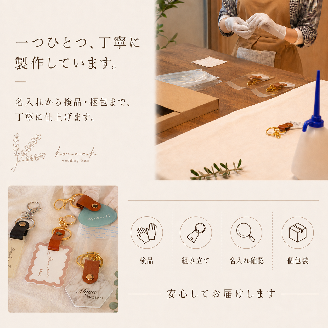 「1個から購入可能」くすみカラーのアクリル席札｜エスコートカード・ネームタグ・ラゲッジタグ