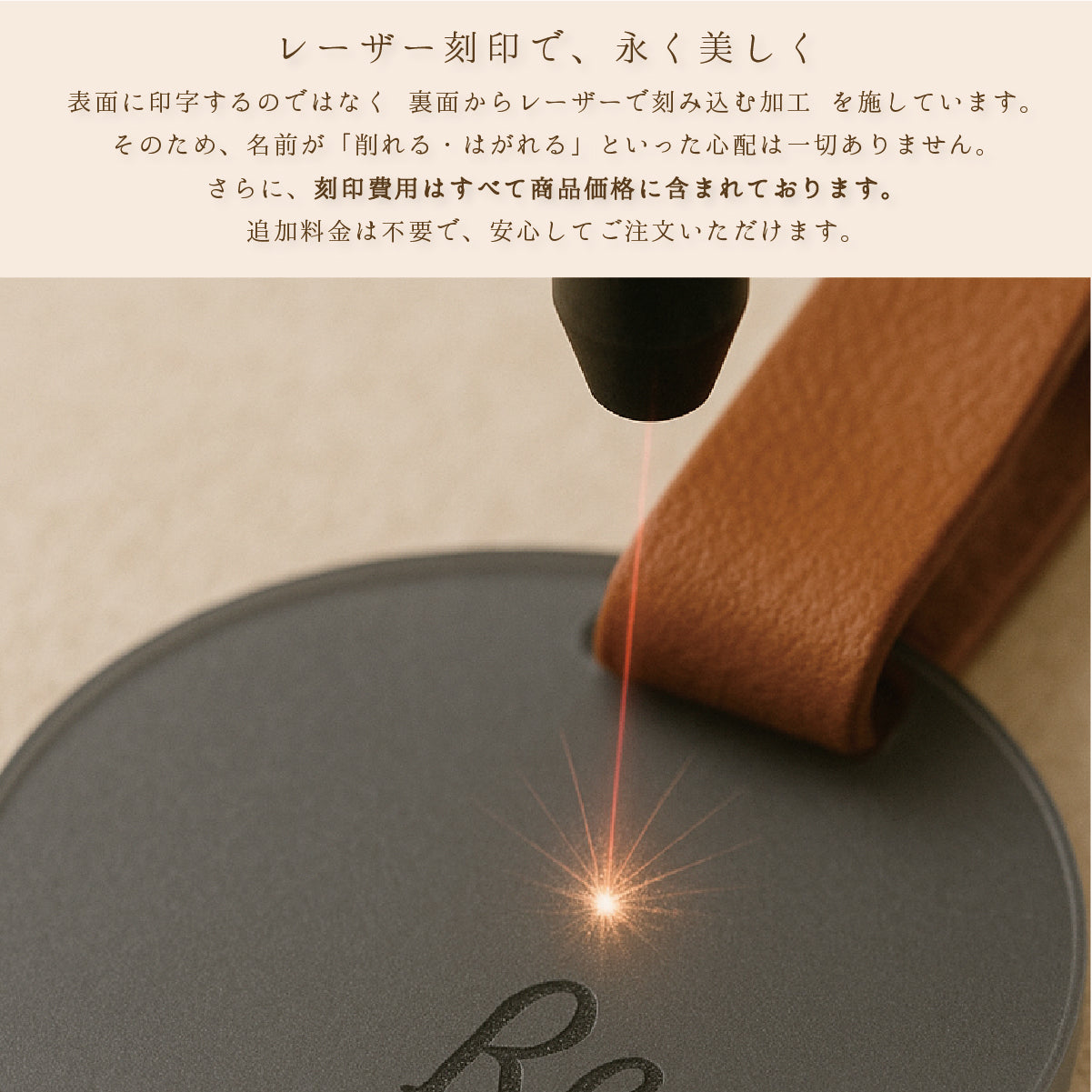 「1個から購入可能」シューホーン席札（丸型）｜ボールチェーン・エスコートカード・ネームタグ・ラゲッジタグ ・靴ベラ・くつべら