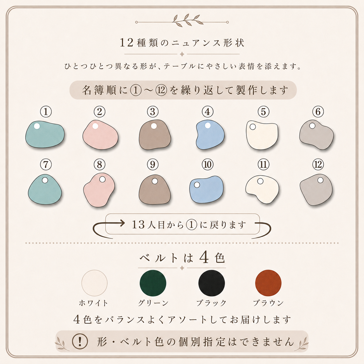 「1個から購入可能」くすみカラーのアクリル席札｜エスコートカード・ネームタグ・ラゲッジタグ
